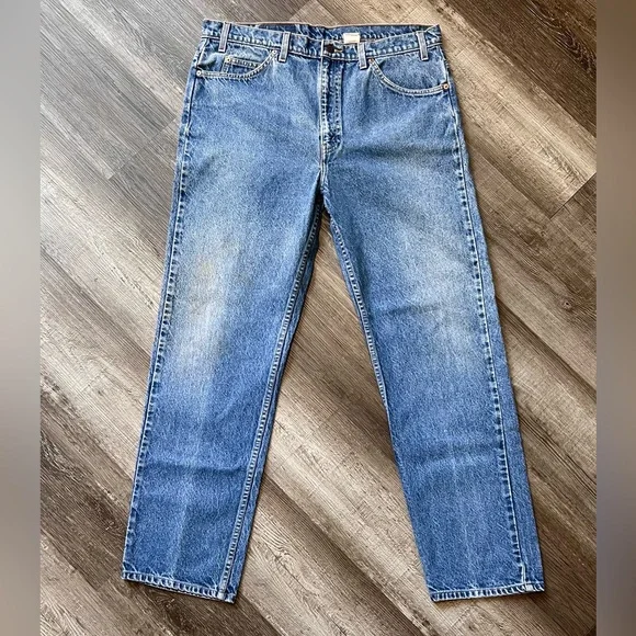 Vintage Levi's 505 Orange Tab Straight Cut Acid Wash Jeans - Picture 1 of 10